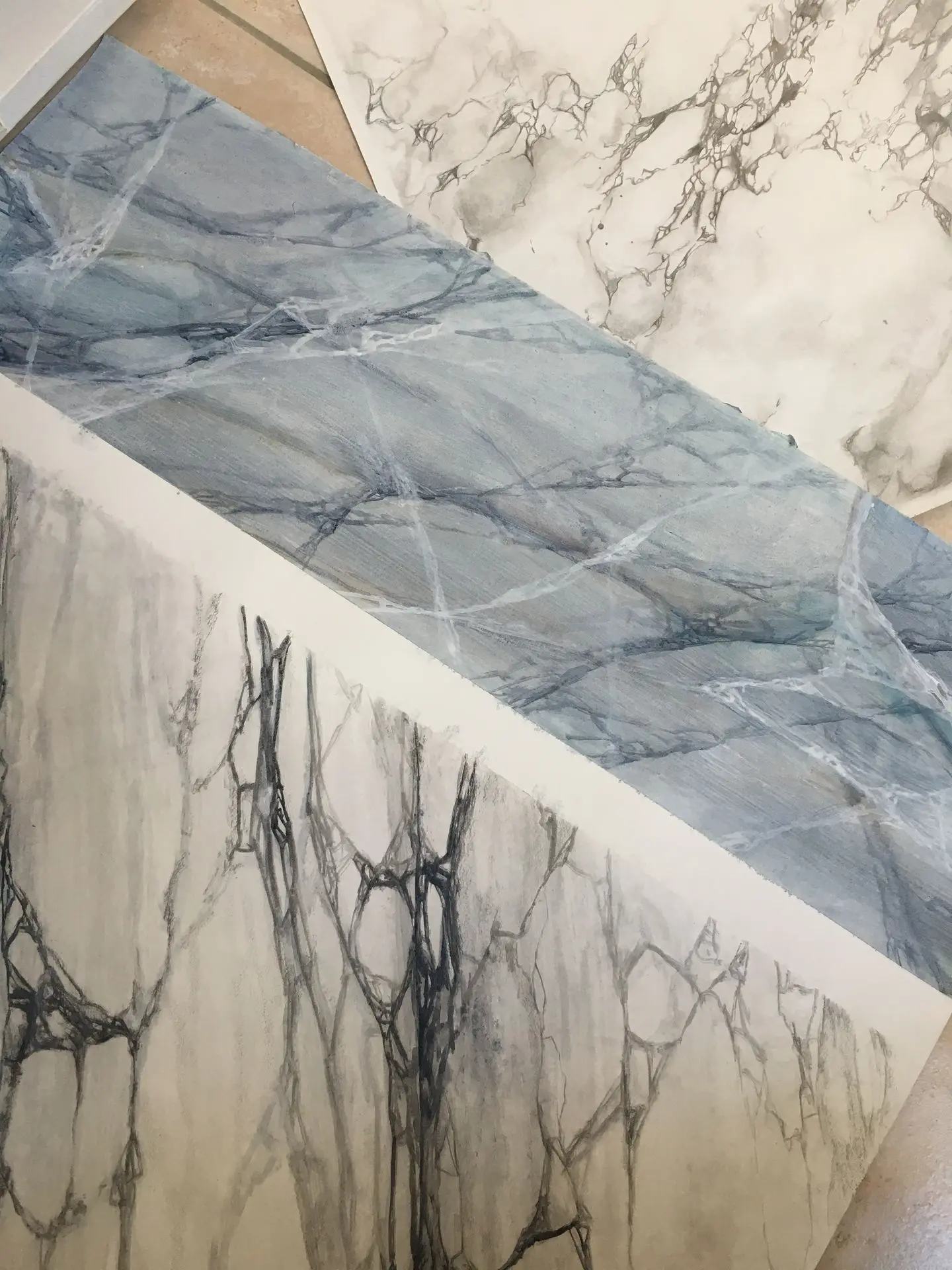 Échantillons marbres peints